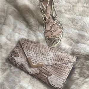 Aldo shoes and clutch